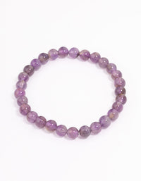 Amethyst Ball Beaded Bracelet - link has visual effect only