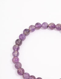 Amethyst Ball Beaded Bracelet - link has visual effect only