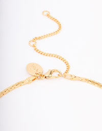 Gold Plated Double Fine Lariat Necklace - link has visual effect only