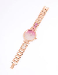 Rose Gold Ombre Sparkle Watch - link has visual effect only