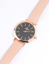 Blush Faux Leather Alternative Marker Watch - link has visual effect only