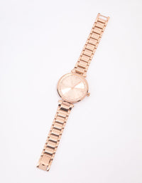 Rose Gold Crystal Dial Watch - link has visual effect only