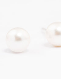 Sterling Silver Pearl Stud Earrings 5mm - link has visual effect only