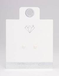 Sterling Silver Pearl Stud Earrings 5mm - link has visual effect only