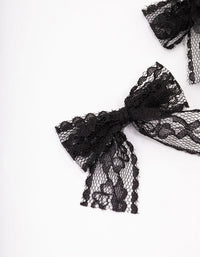 Black Lace Hair Bow Pack - link has visual effect only