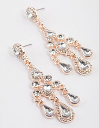 Rose Gold Multi Stone Tassel Drop Earrings - link has visual effect only