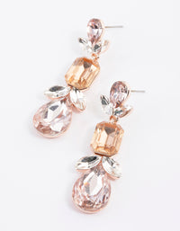 Gold Multi Stone Shape Drop Earrings - link has visual effect only