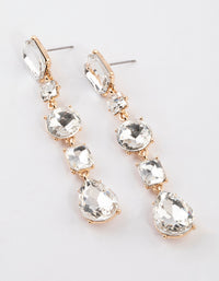 Gold Multi Stone Drop Earrings - link has visual effect only