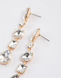 Gold Multi Stone Drop Earrings - link has visual effect only