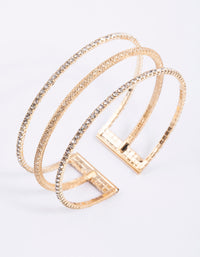 Gold Textured Triple Row Bangle - link has visual effect only