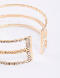 Gold Textured Triple Row Bangle - link has visual effect only