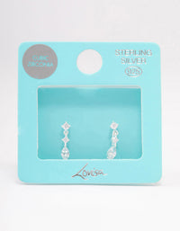 Sterling Silver Triangular Cubic Zirconia Marquise Drop Earrings - link has visual effect only