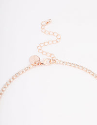 Rose Gold Leaf Decorative Diamante Necklace - link has visual effect only