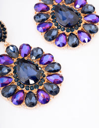 Gold Multi Stone Statement Drop Earrings - link has visual effect only