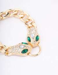 Gold Snake Multi Diamante Bracelet - link has visual effect only