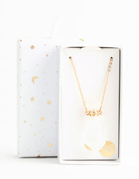 Gold Clear Quartz Semi-Precious Bottle Necklace - link has visual effect only