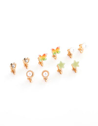 Gold Ombre Butterfly Clip On Earring 8-Pack - link has visual effect only