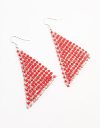 Diamante Chainmail Silver Drop Earrings - link has visual effect only