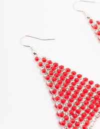 Diamante Chainmail Silver Drop Earrings - link has visual effect only