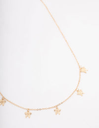 Gold Textured Butterfly Droplet Necklace - link has visual effect only