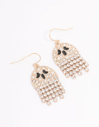 Gold Mini Ghost Drop Earrings - link has visual effect only