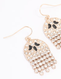 Gold Mini Ghost Drop Earrings - link has visual effect only