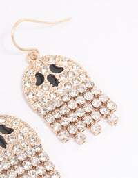 Gold Mini Ghost Drop Earrings - link has visual effect only