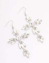 Silver Cross Shard Drop Earrings - link has visual effect only