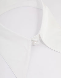 White Fabric Pointed Collar Necklace - link has visual effect only