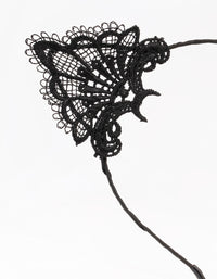 Black Fabric Lace Cat Ears Headband - link has visual effect only