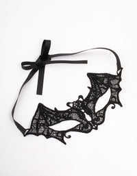 Black Fabric Lacey Bat Eye Mask - link has visual effect only