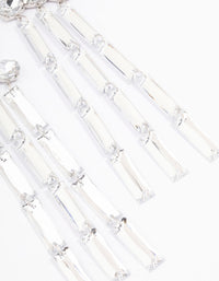 Rhodium Diamante Drop Chandelier Earrings - link has visual effect only