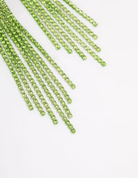 Green Multi-Row Cup Chain Drop Earrings - link has visual effect only