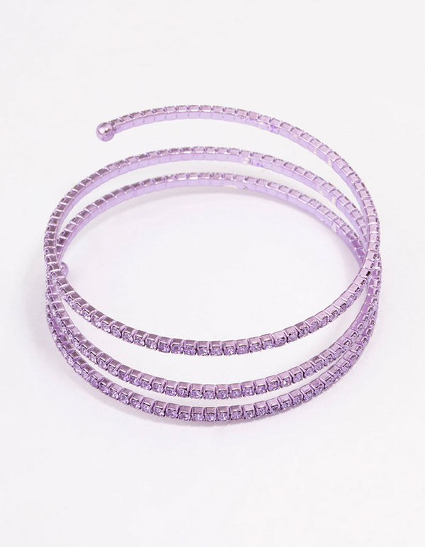 Lilac Cupchain Wrapped Wrist Cuff