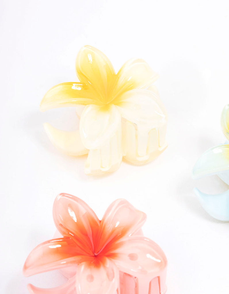 Mini Tropical Flower Hair Claw 4-Pack - Lovisa