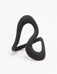 Black Curved Swoop Ring - link has visual effect only