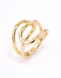 Gold Plated Interlocked Ring - link has visual effect only