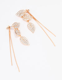 Gold Leafy Trail Drop Earrings - link has visual effect only