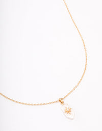 Gold Plated Freshwater Pearl Cubic Zirconia Celestial Necklace - link has visual effect only