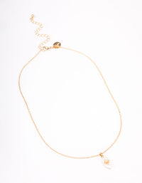 Gold Plated Freshwater Pearl Cubic Zirconia Celestial Necklace - link has visual effect only