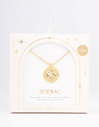 Gold Plated Taurus Star Sign Pendant Necklace - link has visual effect only