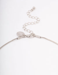 Silver Snake Chain Pearl Pendant Necklace - link has visual effect only