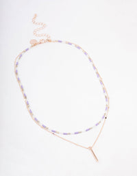 Rose Gold Layered Necklace - link has visual effect only