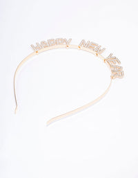 Gold Crystal Happy New Year Headband - link has visual effect only