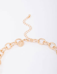 Gold Flower Diamante Cup Chain Necklace - link has visual effect only