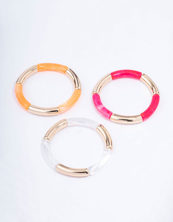 Gold Stretch Bracelet 3-Pack