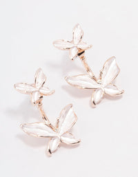 Rose Gold Butterfly Drop Earrings - link has visual effect only