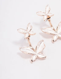 Rose Gold Butterfly Drop Earrings - link has visual effect only