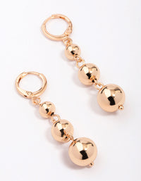 Gold Ball Drop Earrings - link has visual effect only