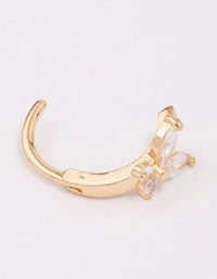 Gold Plated Surgical Steel Butterfly Curve Belly Ring - link has visual effect only